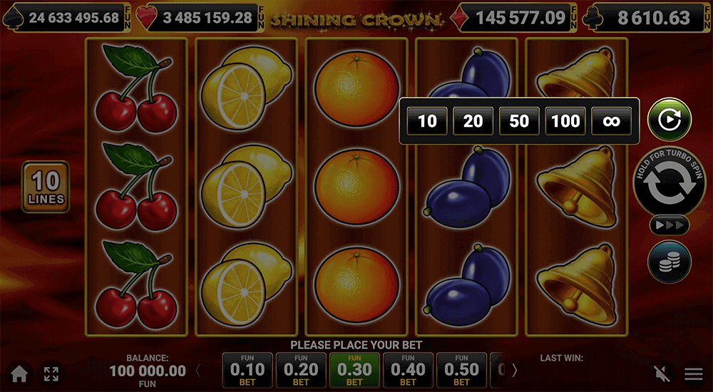 Автоигра в Shining Crown